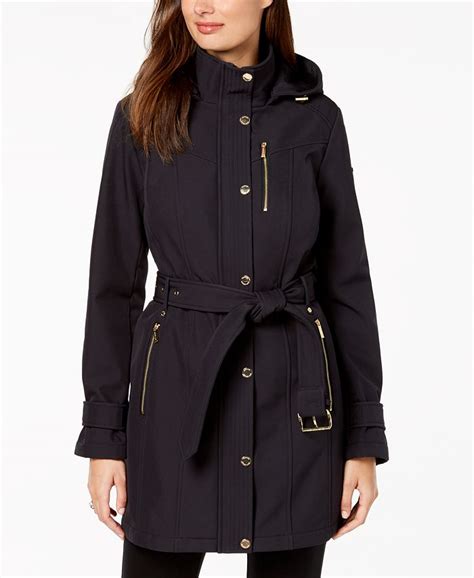 michael kors petite raincoat|Michael Kors raincoat with hood.